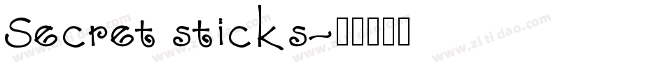 Secret sticks字体转换